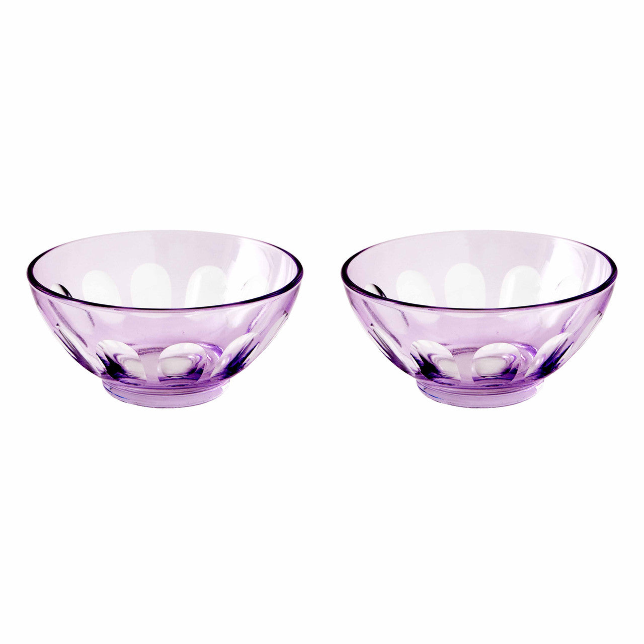Rialto Glass Bowl Set/2, Amethyst