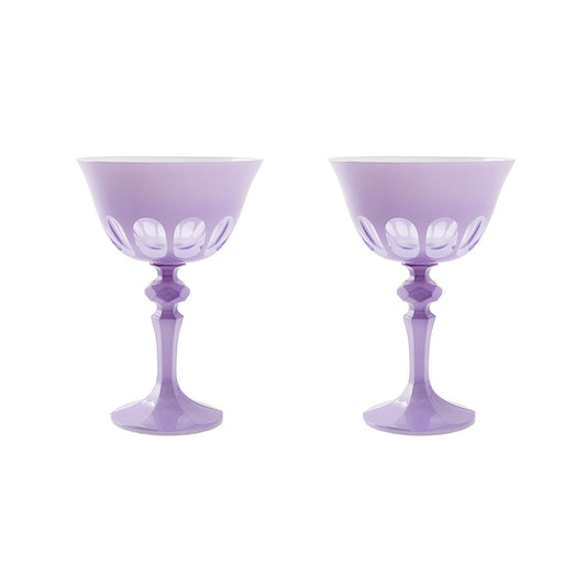 Rialto Glass Coupe Set/2, Lupine