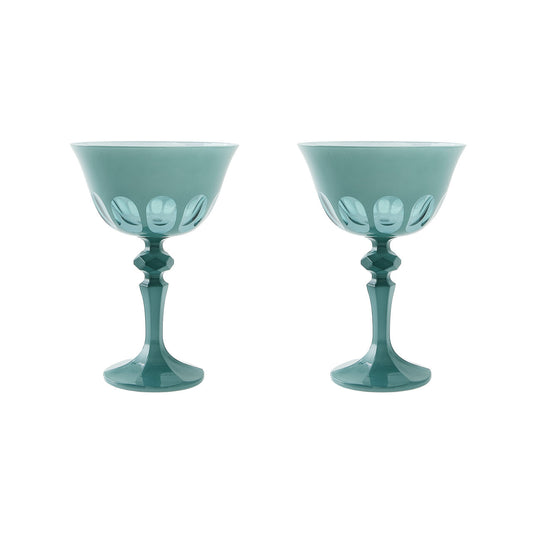 Rialto Glass Coupe Set/2, Teala