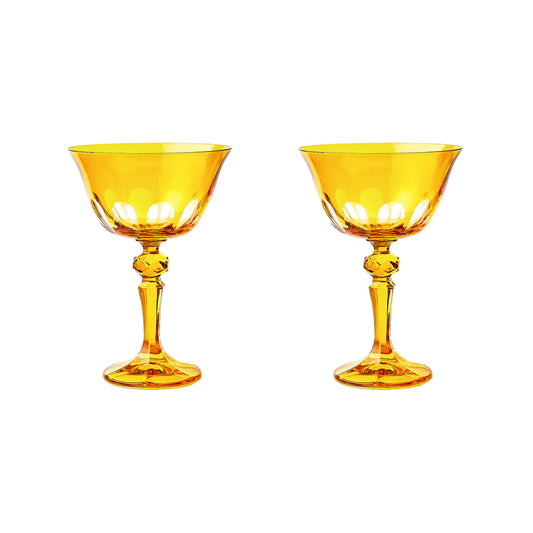Rialto Glass Coupe Set/2, Ginger