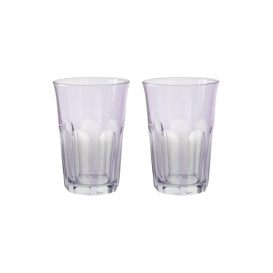 Rialto Glass Tumbler Set/2, Amethyst