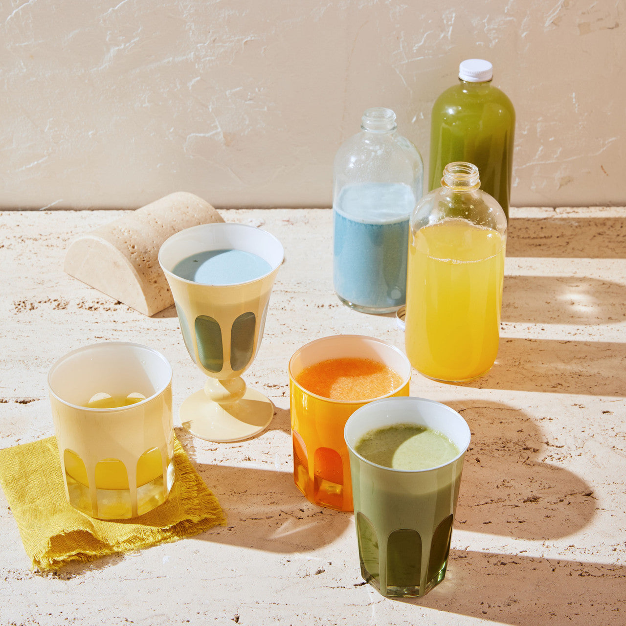 Rialto Glass Tumbler Set/2, Crème