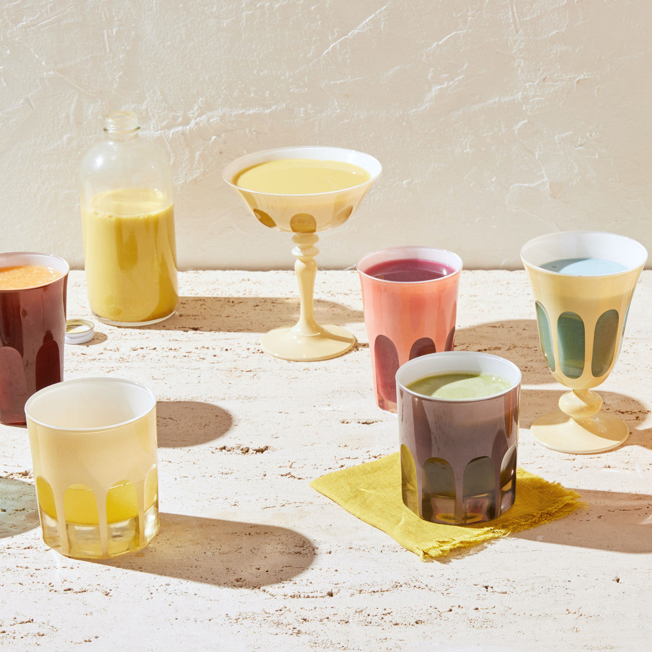 Rialto Glass Old Fashion Set/2, Pale Sage