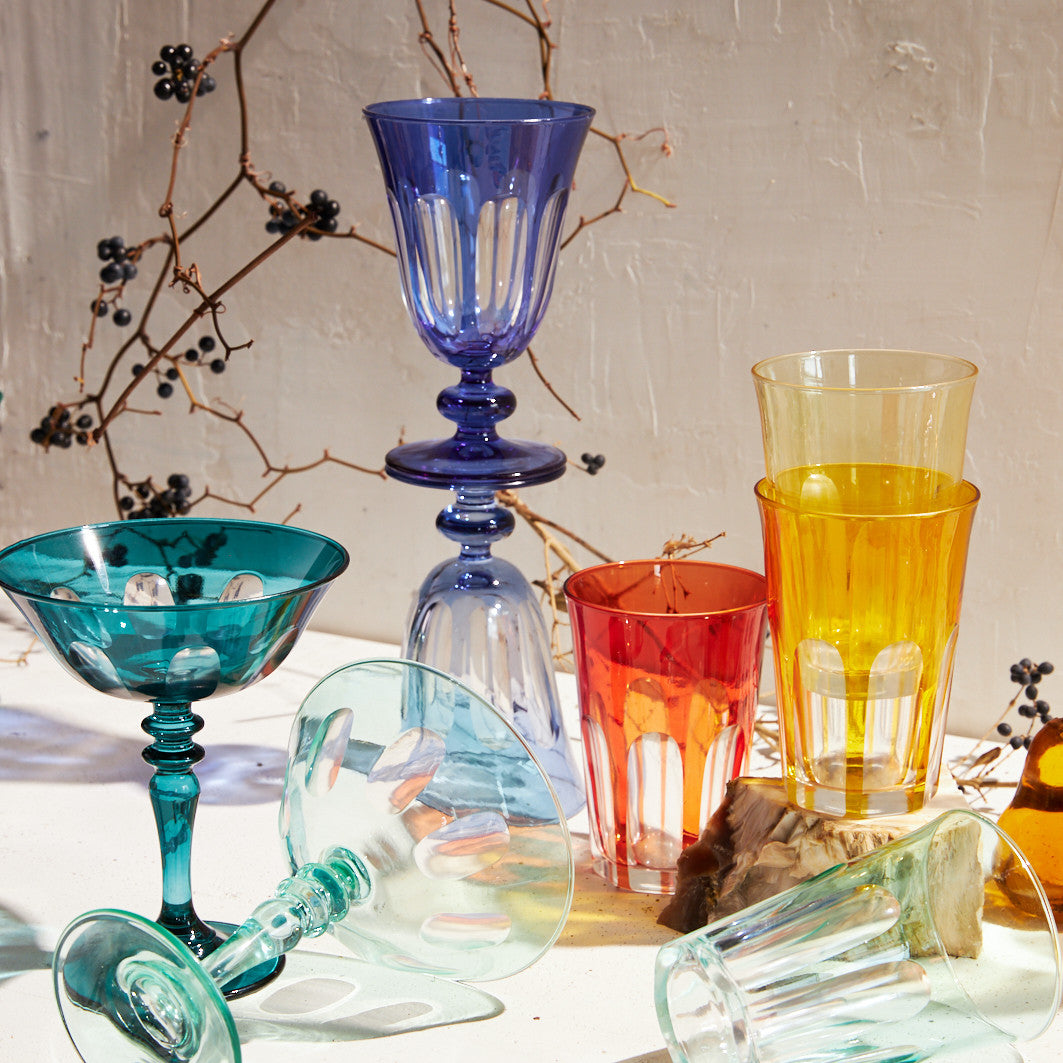 Rialto Glass Tumbler Set/2, Moon Glow