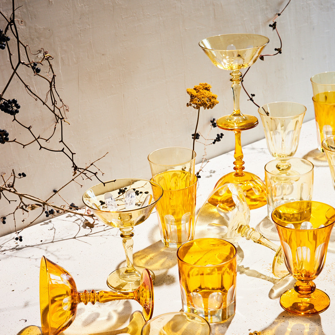 Rialto Glass Tulip Set/2, Ginger
