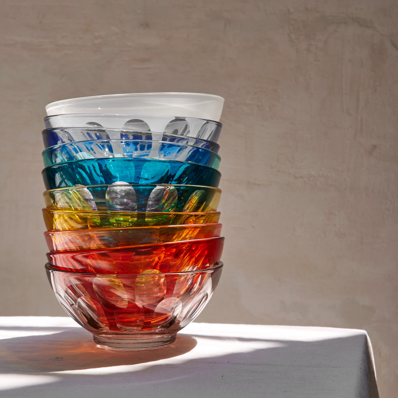 Rialto Glass Bowl Set/2, Smoke