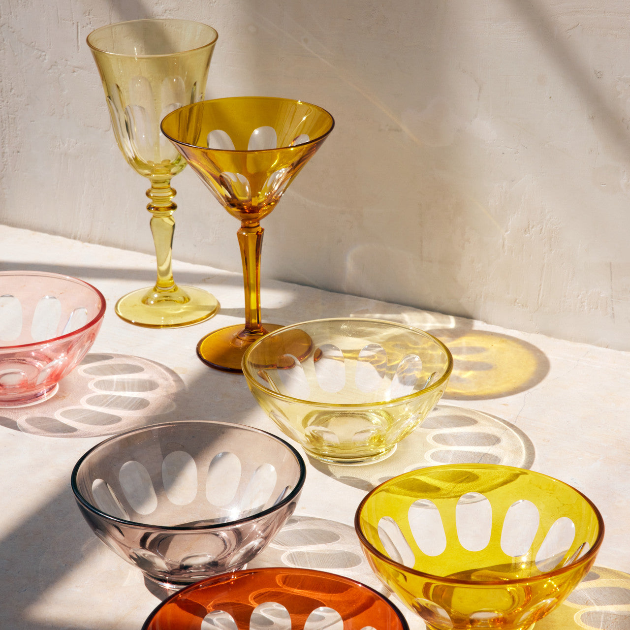 Rialto Glass Bowl Set/2, Ginger