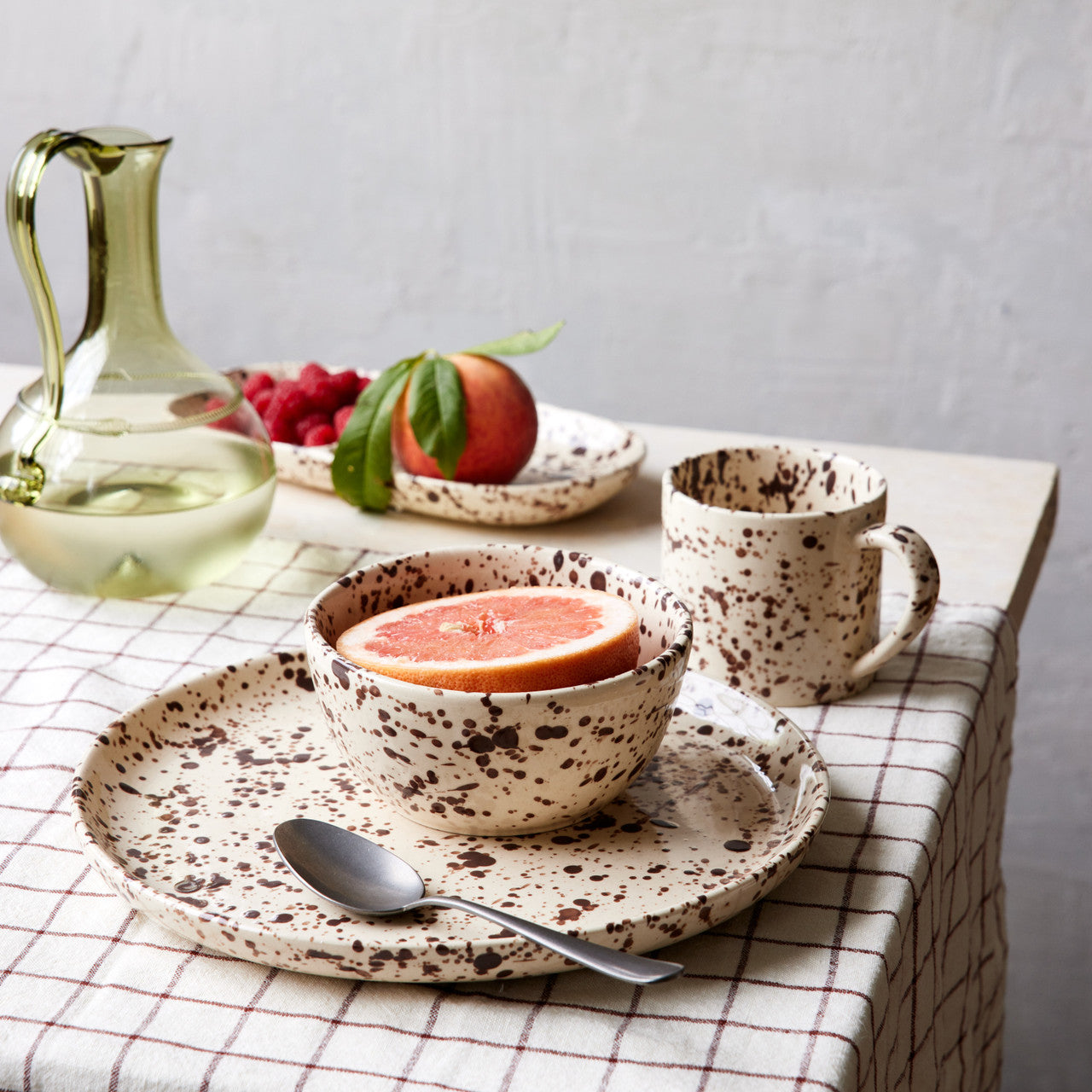 Splatterware Mugs Set of 4, Cacao