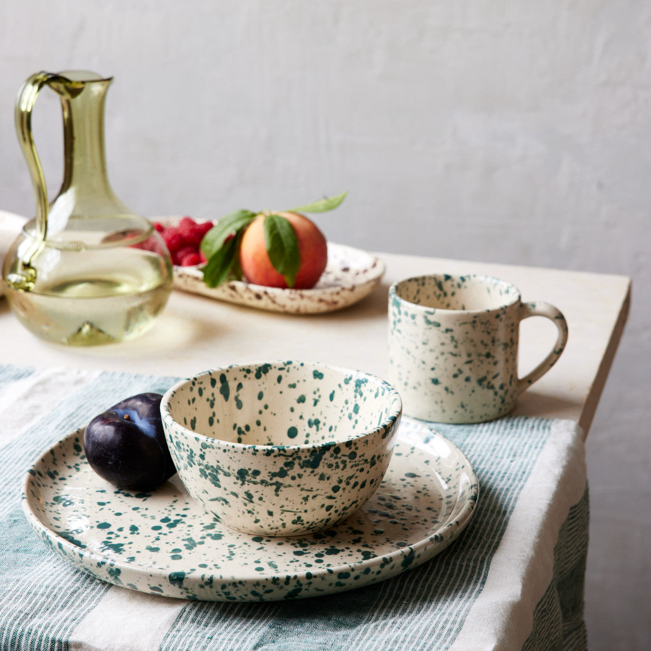 Splatterware Mugs Set of 4, Nettle