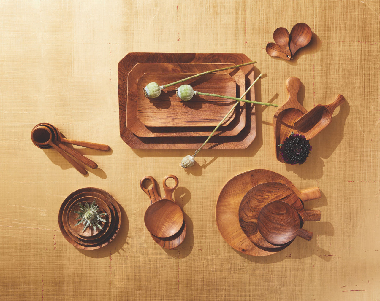 Teak Root Paddle Tray Small