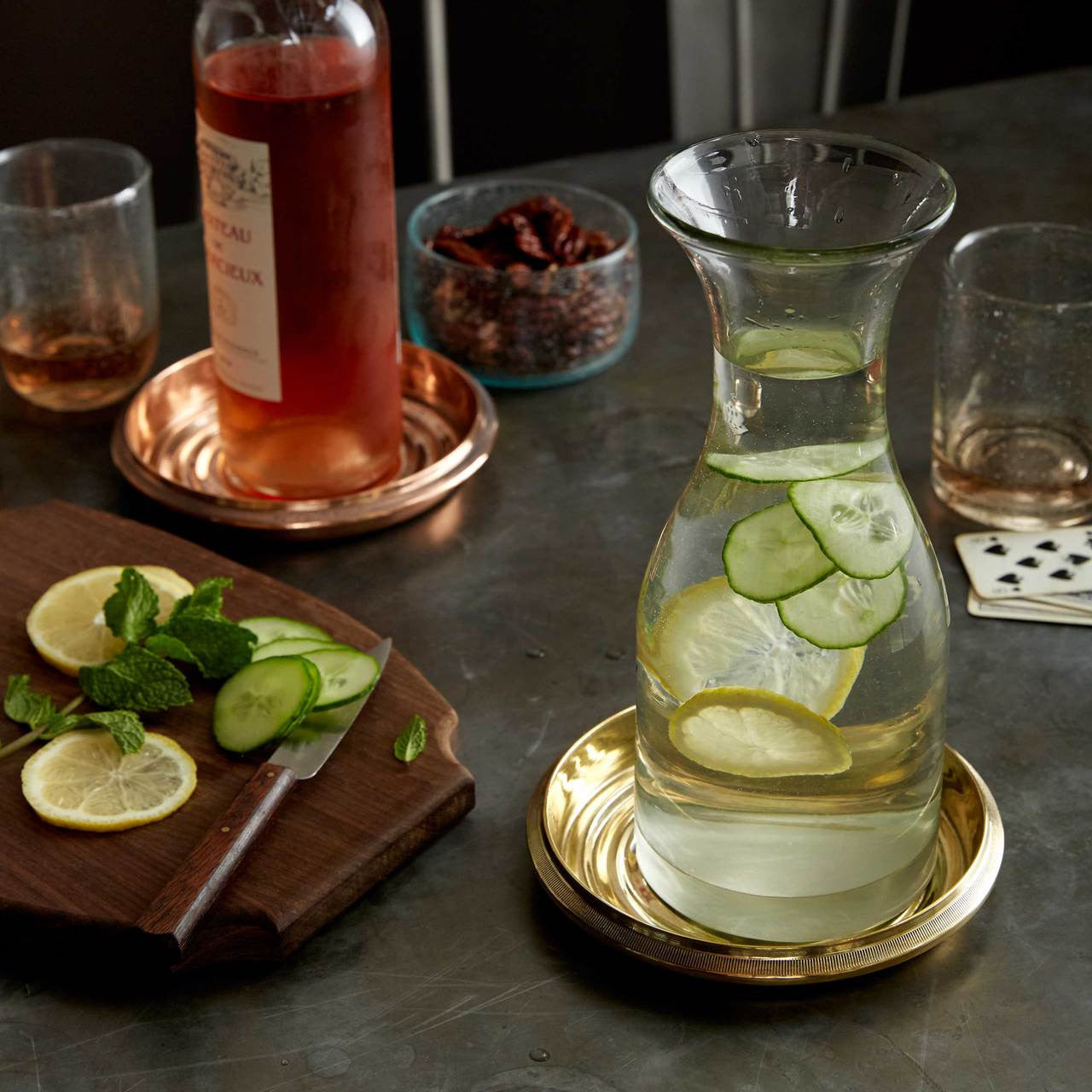 Brass Coin-Edged Bottle Coaster