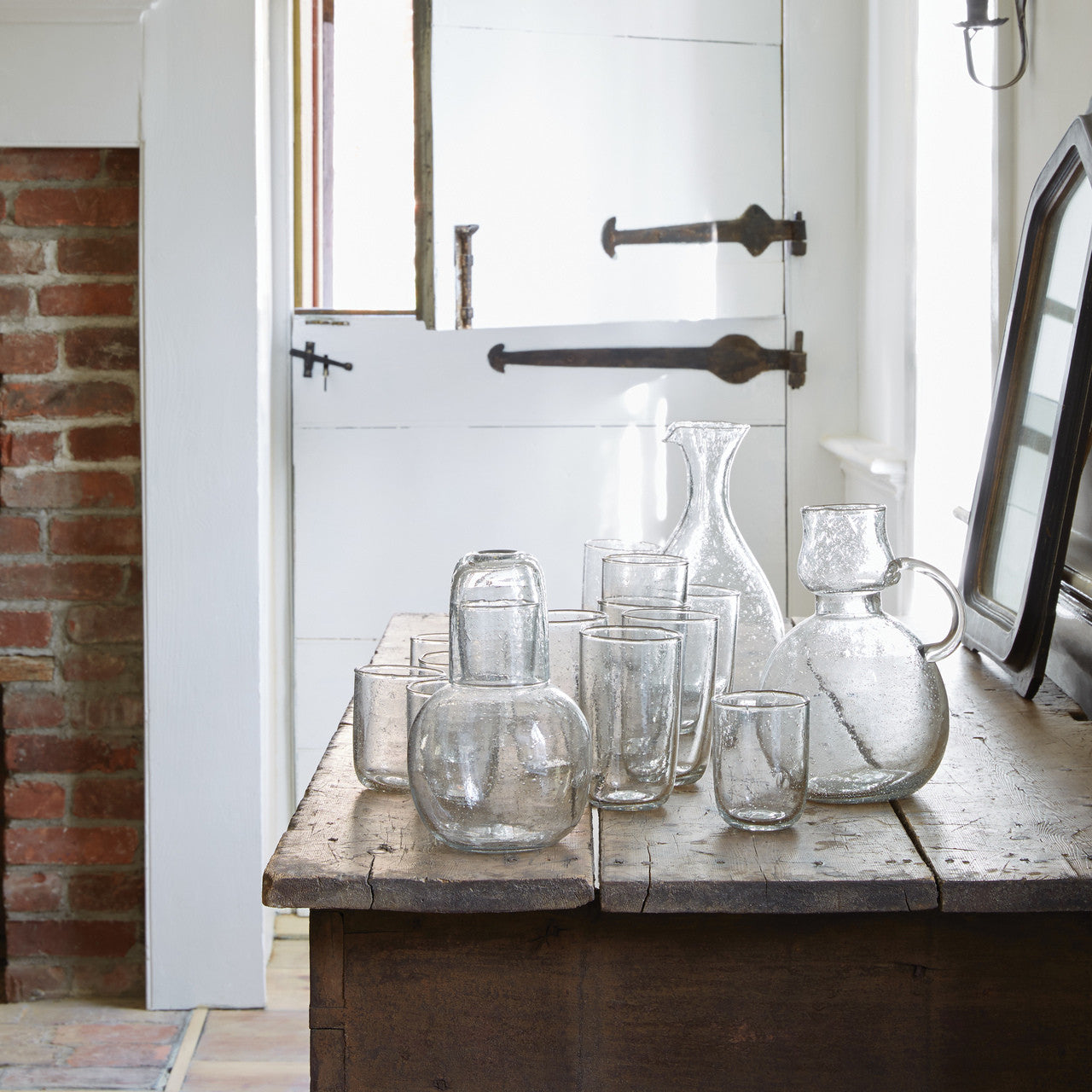 Seeded Glass Carafe