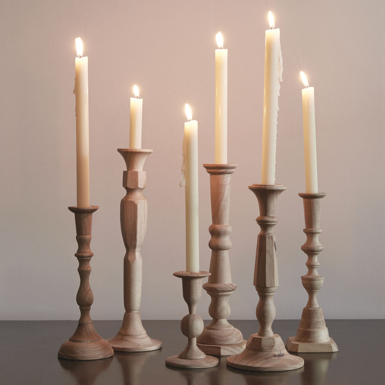 Georgian Candlestick, No. 2, Plantation Hardwood